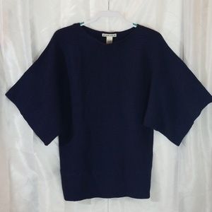 SIMPLY SUZIE Navy Blue Sweater Size Large